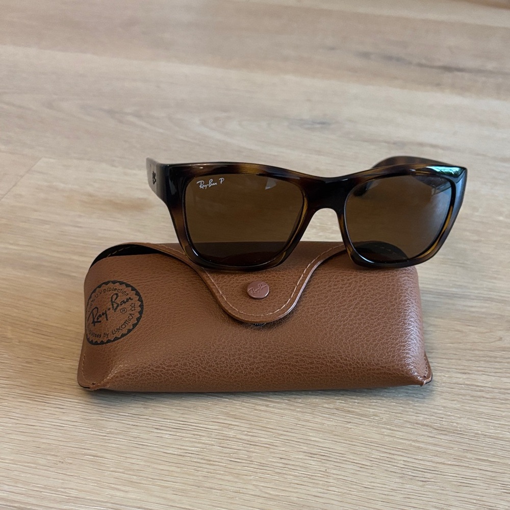 Ray-Ban Tortoise Sunglasses with Brown Case